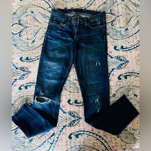 Flying Monkey Dark Blue Distressed Skinny Jeans